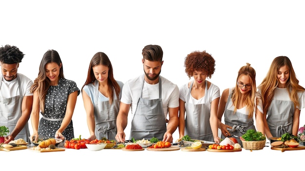 Zespół kucharzy przygotowujących posiłek